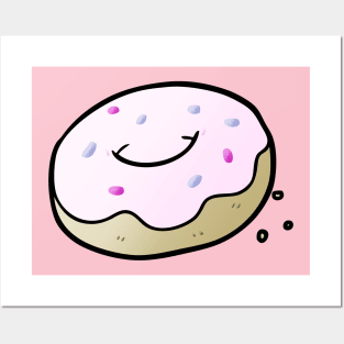 Strawberry Donut Pastry Sweets with Sprinkles Posters and Art